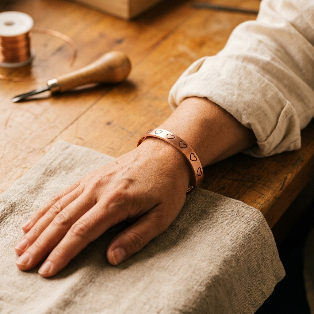 Bransoletka miedziana Focolare