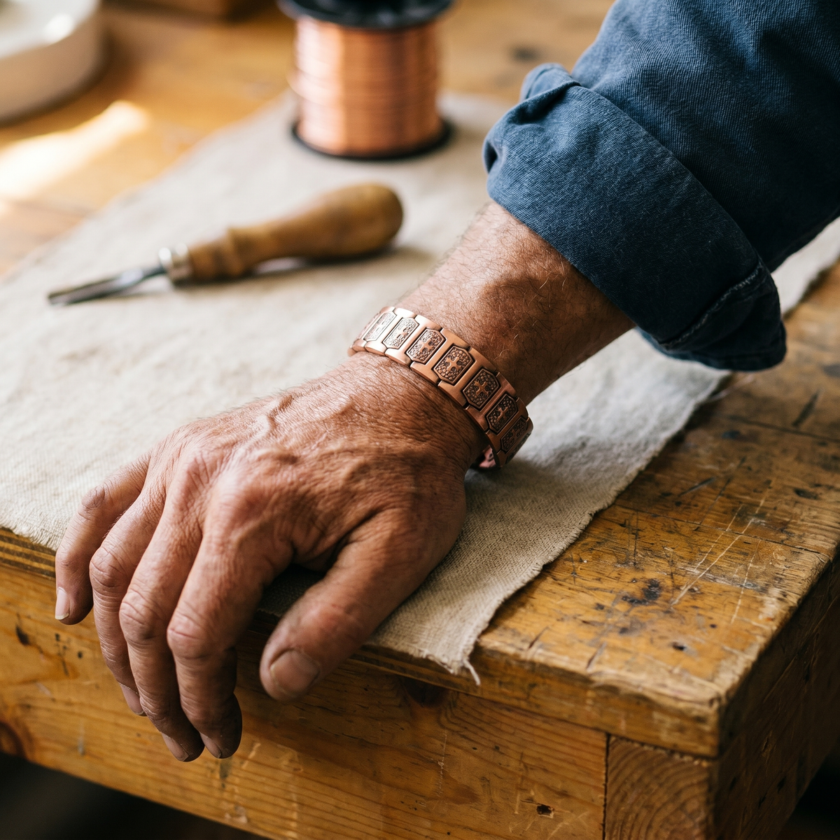 Bransoletka miedziana dla mężczyzn Burrasca